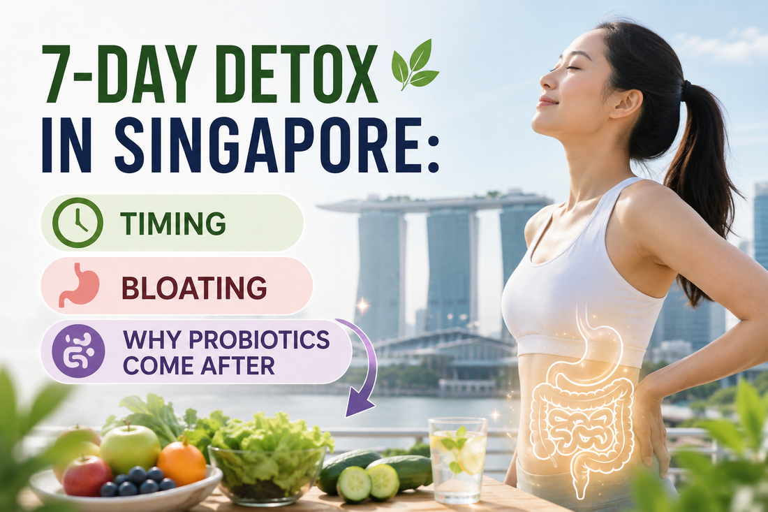 7-Day Detox in Singapore: Timing, Bloating & Why Probiotics Come After