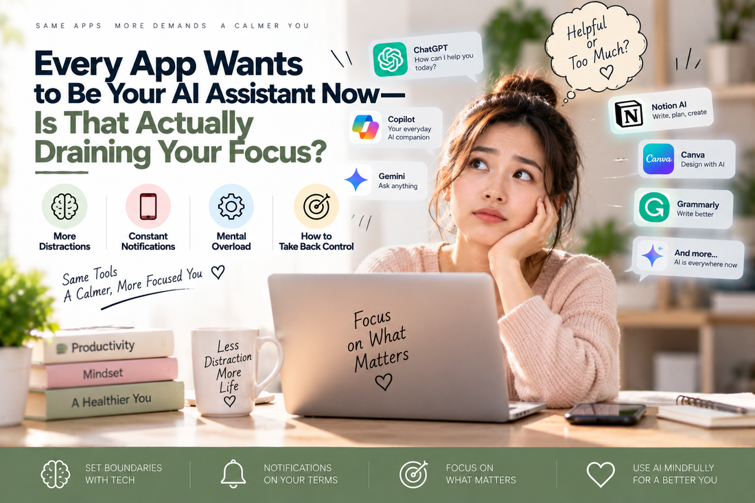 Every App Wants to Be Your AI Assistant Now — Is That Actually Draining Your Focus?