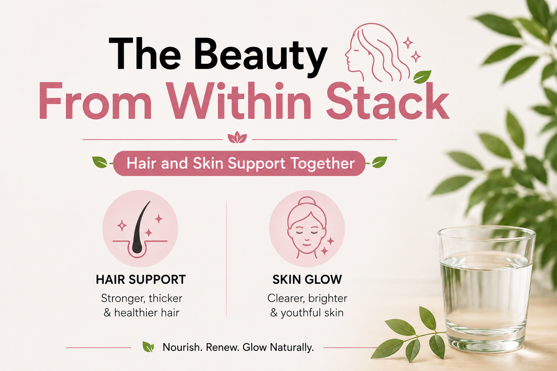 The Beauty From Within Stack: Hair and Skin Support Together
