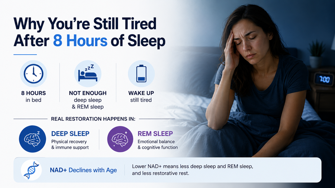Why You're Still Tired After 8 Hours of Sleep-Try GreenKare NMN Youth