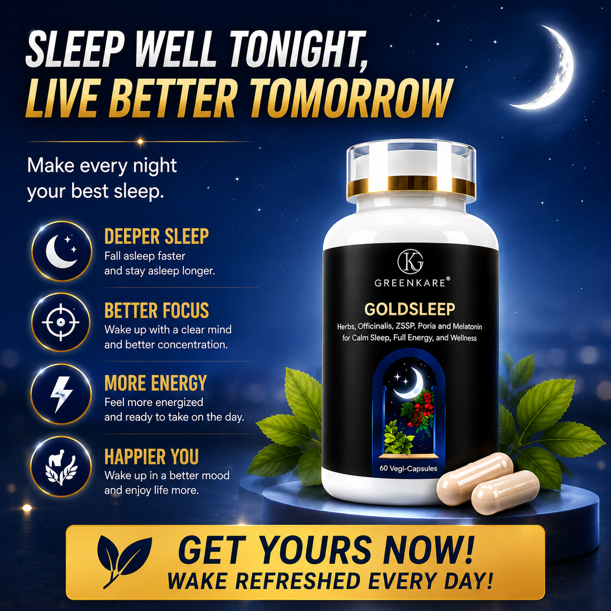 [BUY 2 FREE 1]Gold Sleep