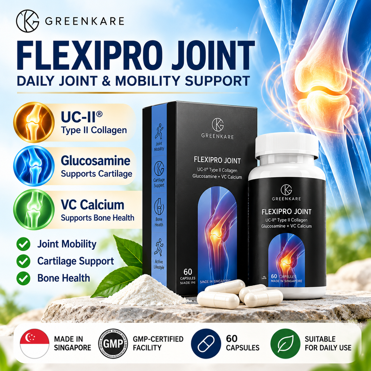 FlexiPro Joint – UC-II® Joint Supplement Singapore