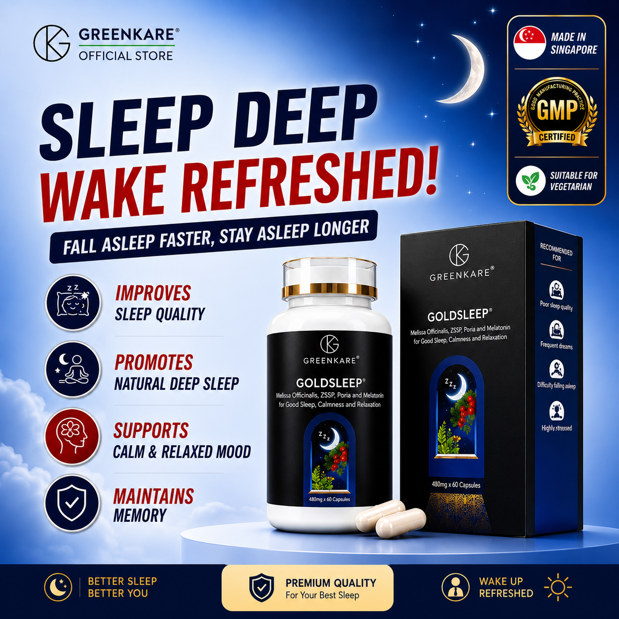 [BUY 2 FREE 1]Gold Sleep