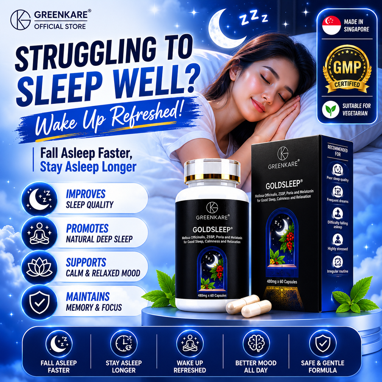 [BUY 2 FREE 1]Gold Sleep