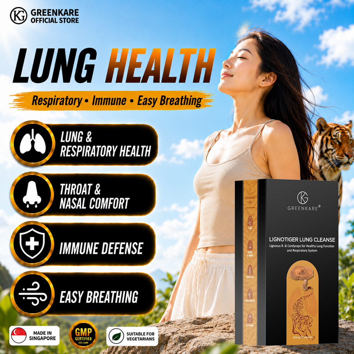 [BUY 2 FREE 1]LignoTiger Lung Cleanse