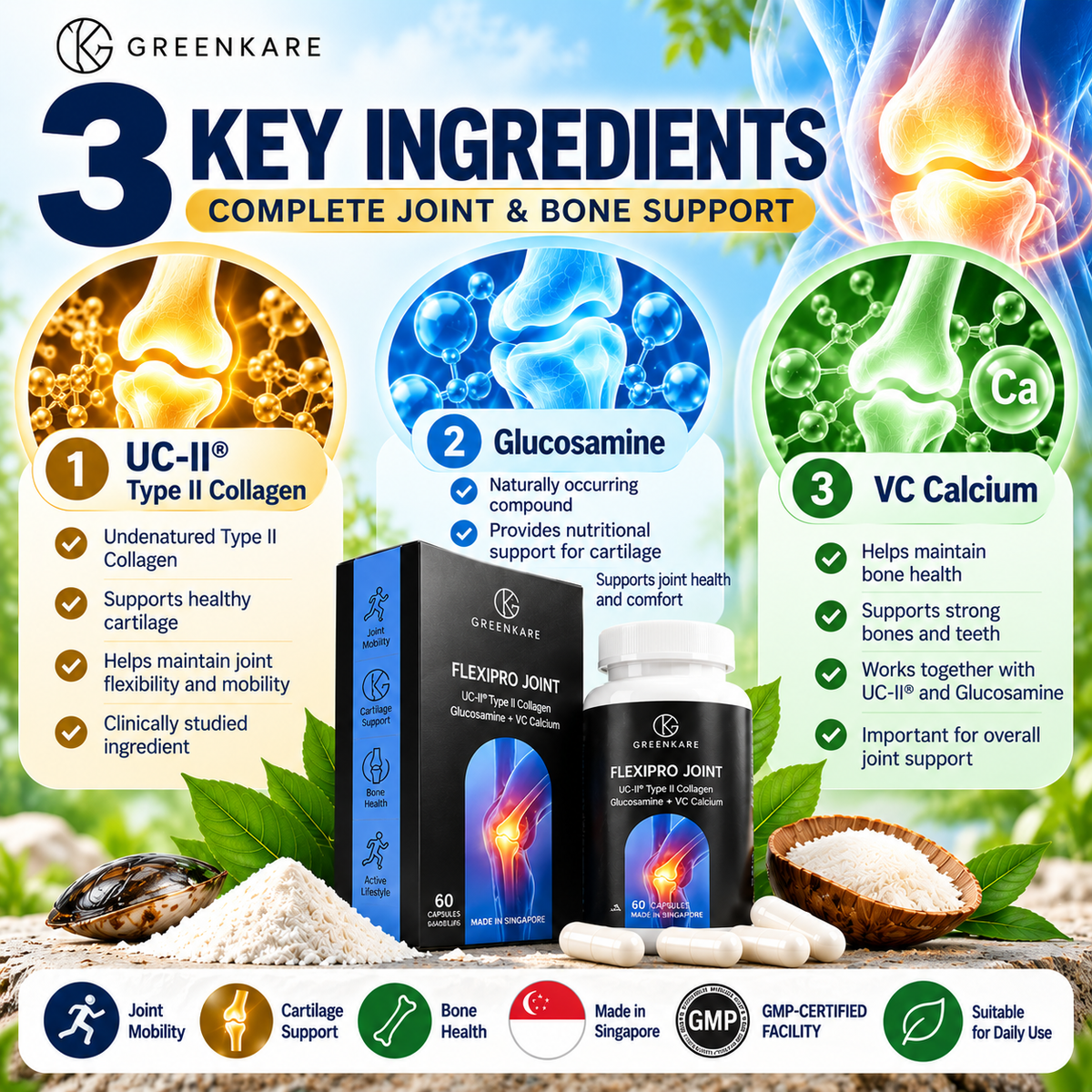 FlexiPro Joint – UC-II® Joint Supplement Singapore