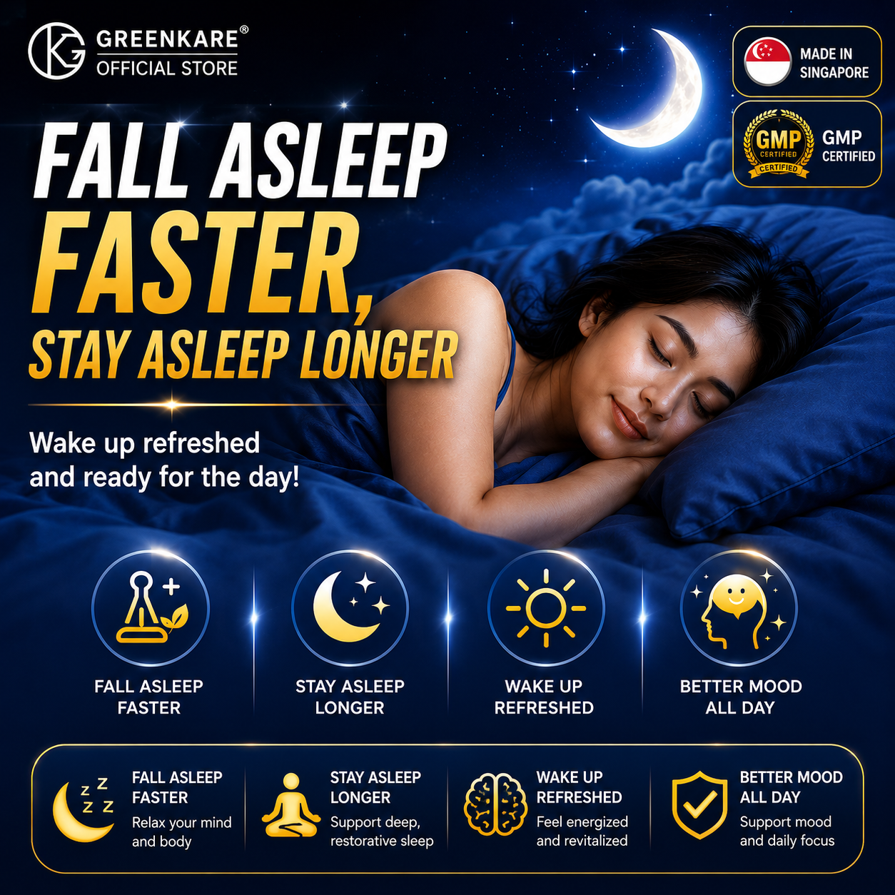 [BUY 2 FREE 1]Gold Sleep