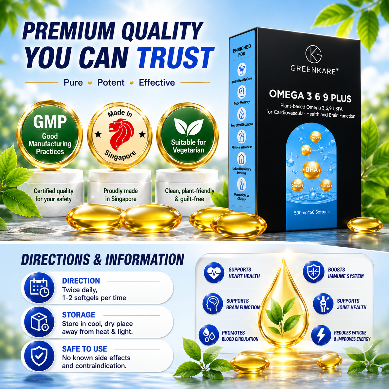 [BUY 2 FREE 1]Omega 3-6-9 Plus