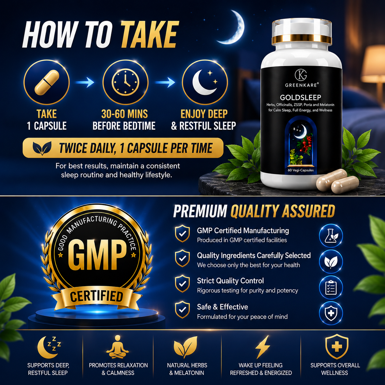 [BUY 2 FREE 1]Gold Sleep