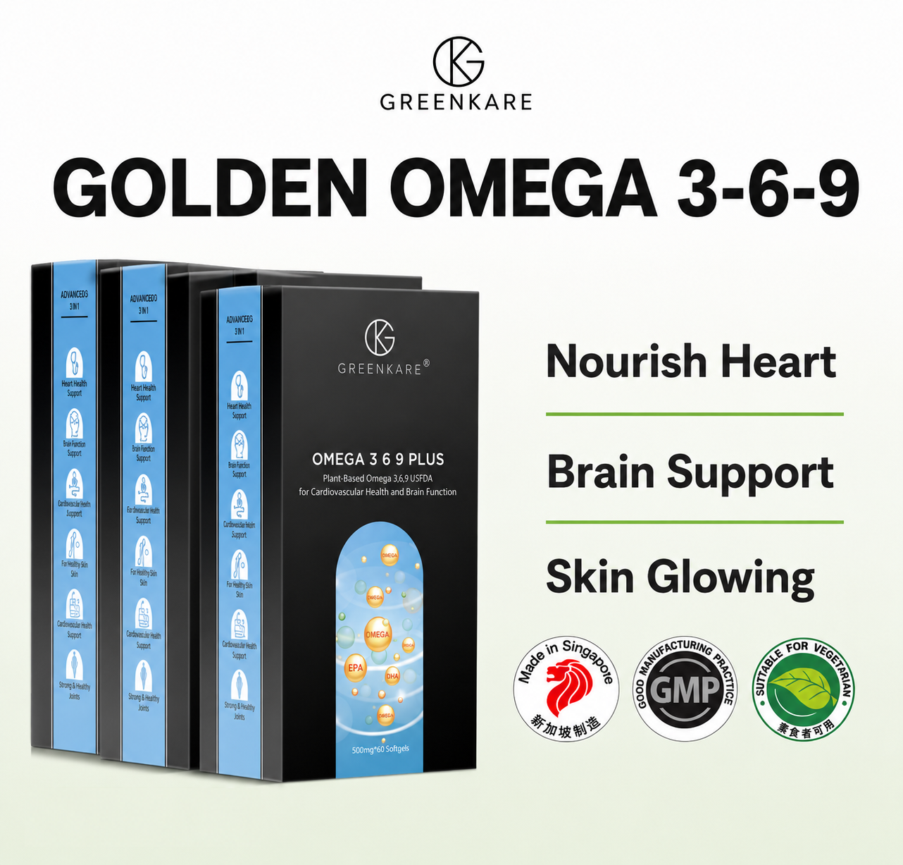 (Bundle of 3) GreenKare Omega 3-6-9 Plus